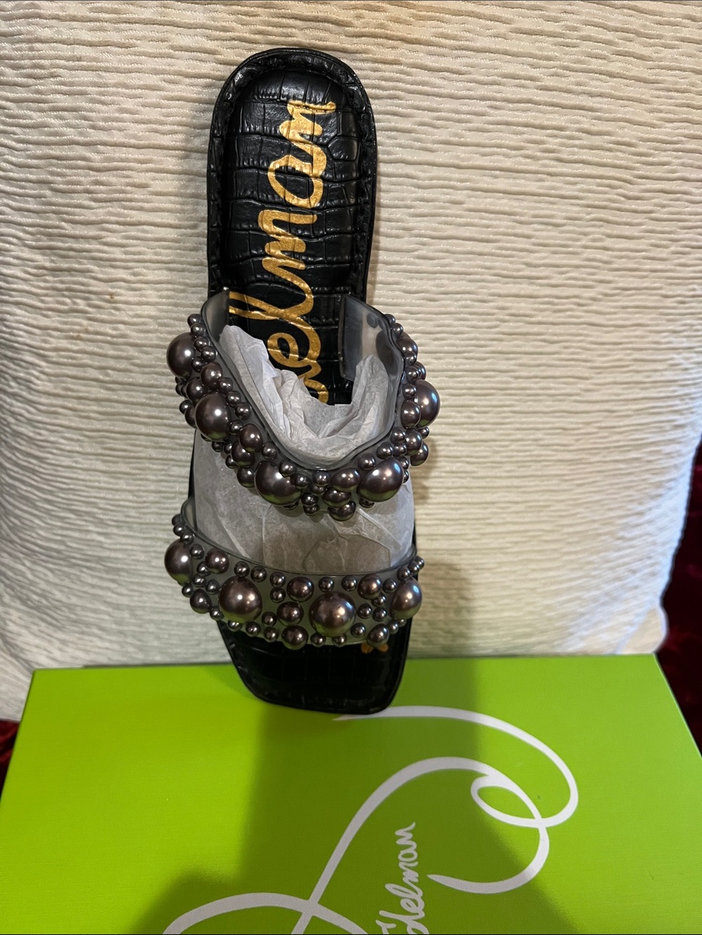 Sam Edelman Eleana Clear Grey PVC Flat Sandal Sz8 NEW - Picture 3 of 10